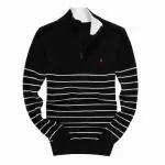 polo pulls hommes manche longue boutique mode reduction affaires noir blanc t